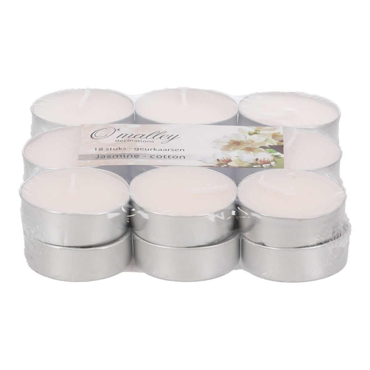 Theelicht geur jasmijn katoen 18 stuks Theelicht geur jasmijn katoen 18 stuks
