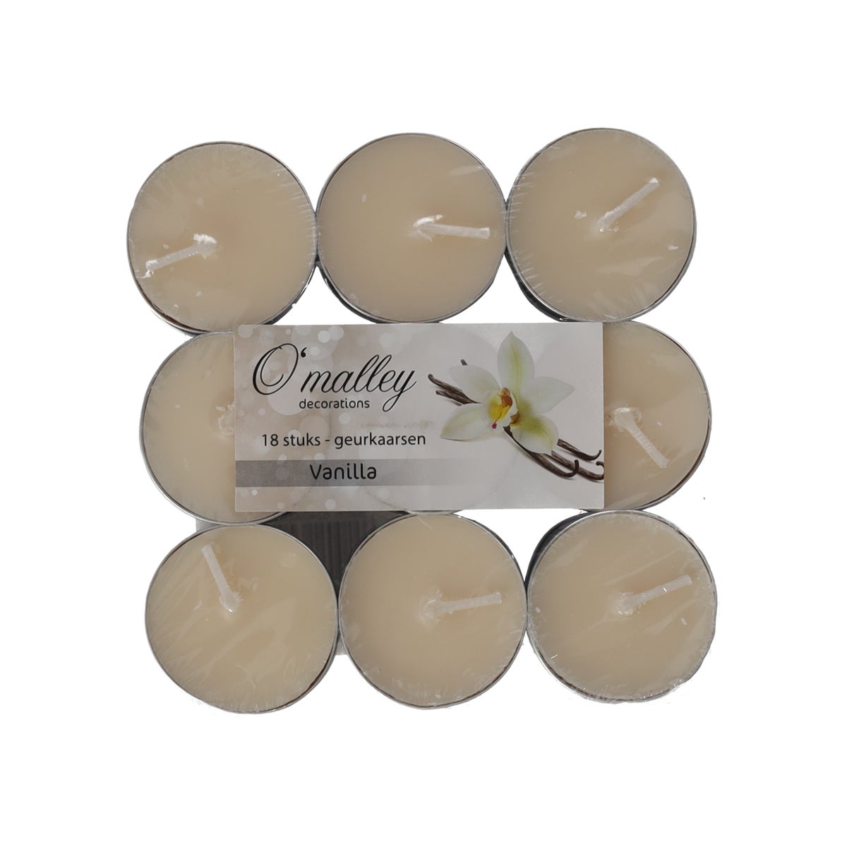 Theelicht geur vanille 18 stuks Theelicht geur vanille 18 stuks