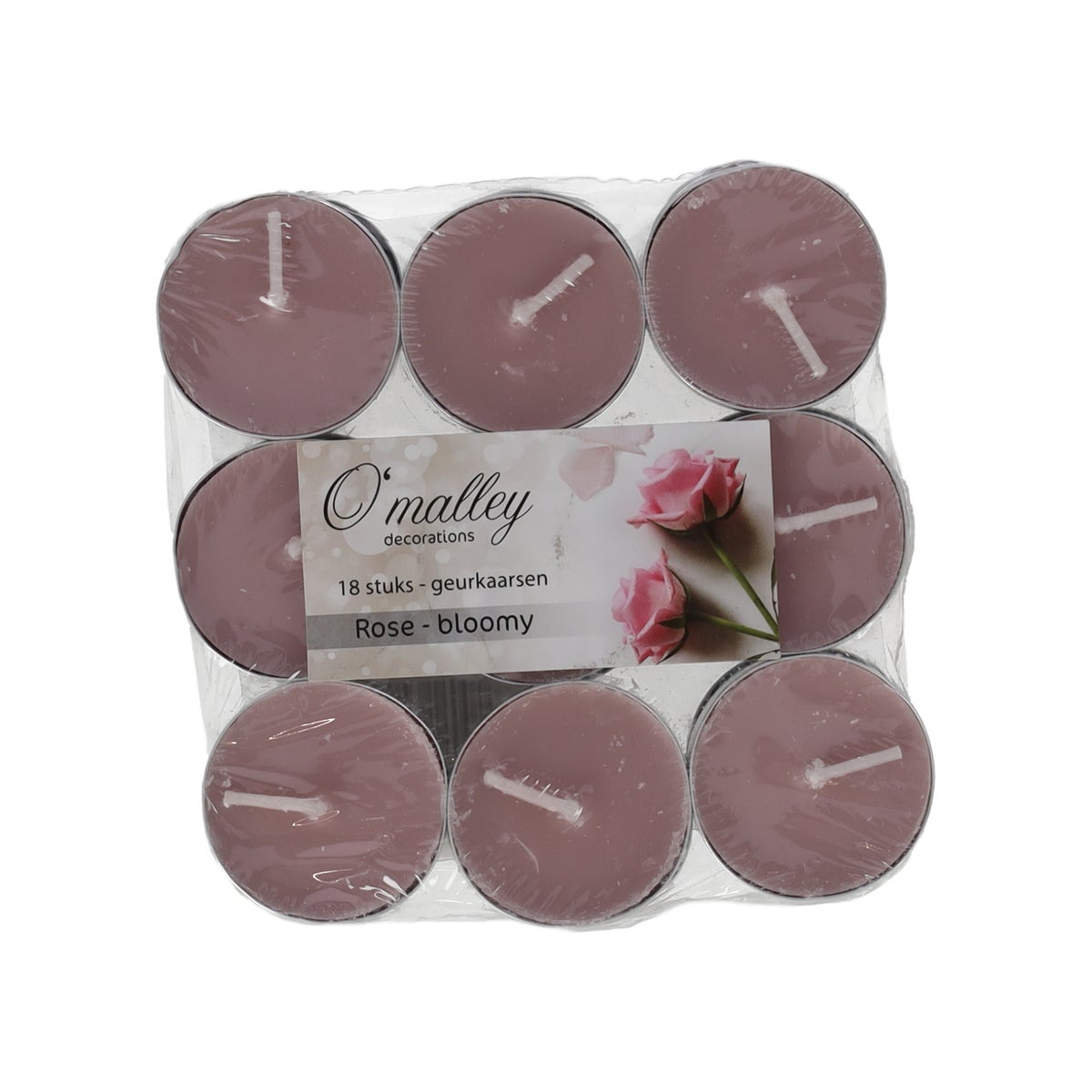 Theelicht geur roos bloemig 18 stuks Theelicht geur roos bloemig 18 stuks