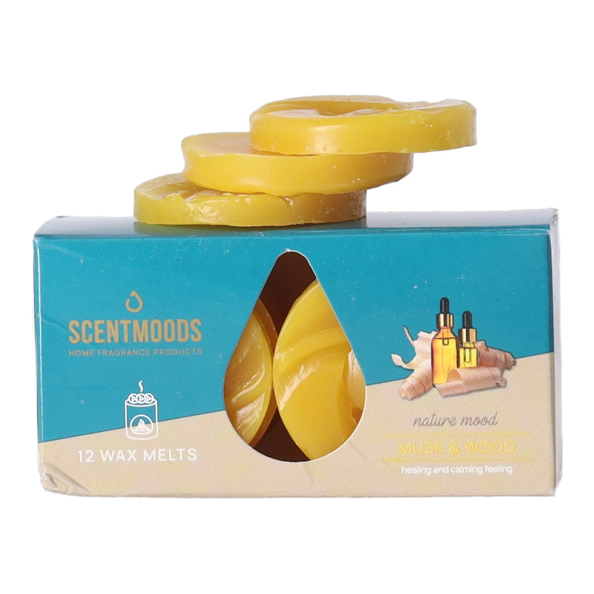 Waxmelts musk wood 12 stuks ScentMoods Waxmelts musk wood 12 stuks ScentMoods