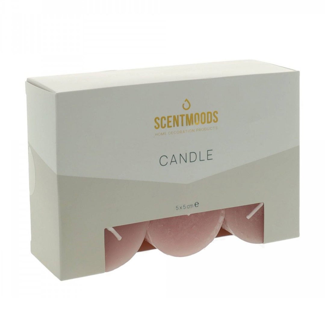 Kaars rustiek coral 5x5cm 6 stuks ScentMoods Kaars rustiek coral 5x5cm 6 stuks ScentMoods