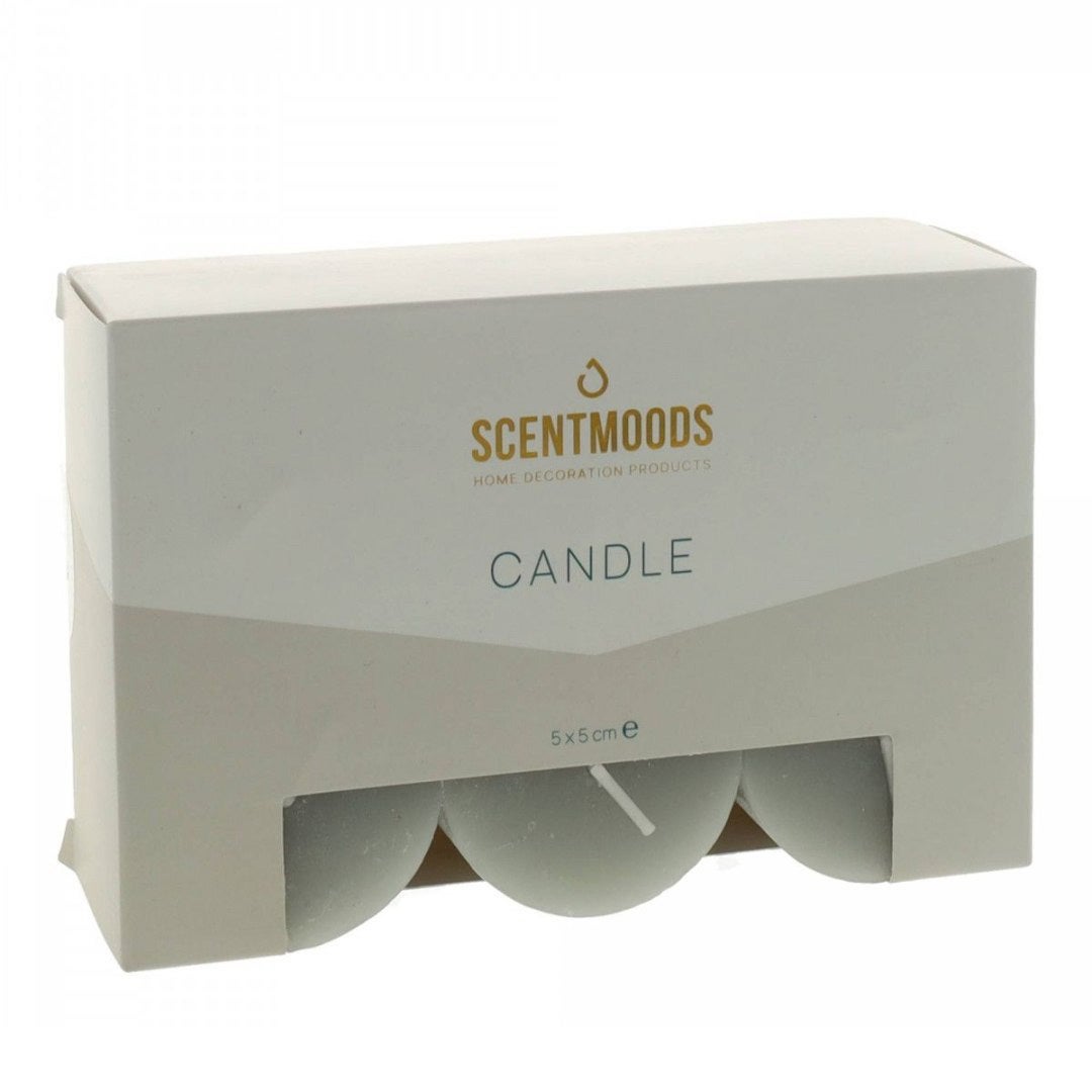 Kaars rustiek grey 5x5cm 6 stuks ScentMoods Kaars rustiek grey 5x5cm 6 stuks ScentMoods