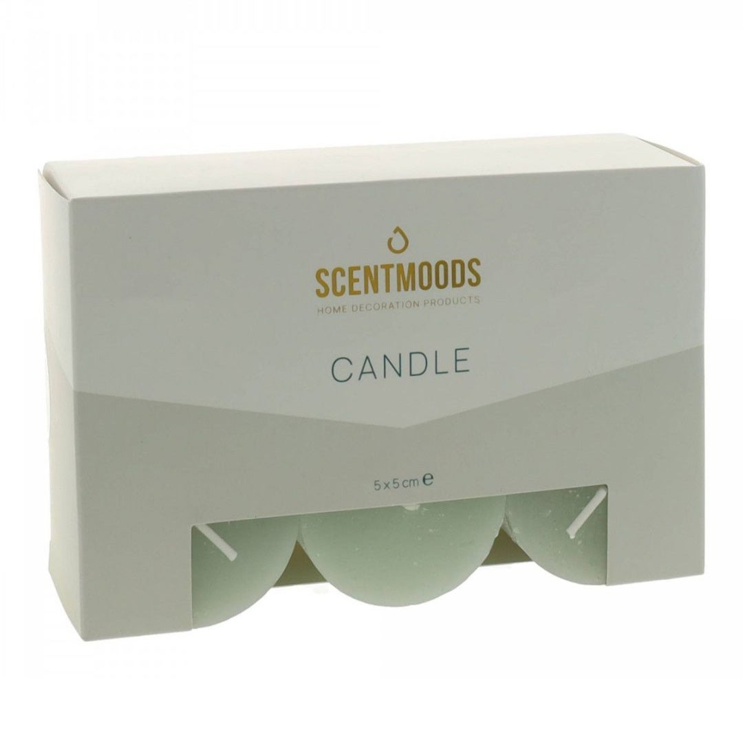 Kaars rustiek green 5x5cm 6 stuks ScentMoods Kaars rustiek green 5x5cm 6 stuks ScentMoods