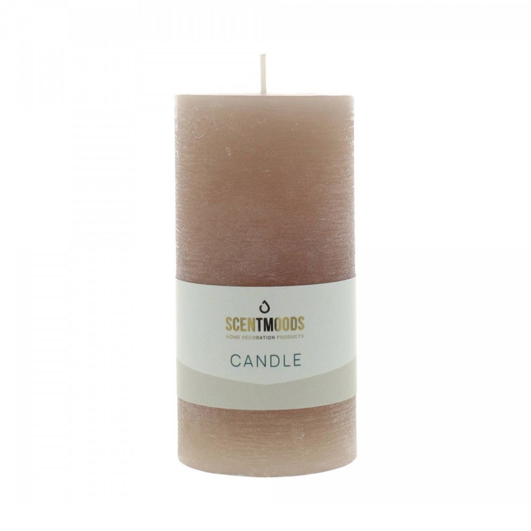 Kaars rustiek taupe 6x12cm ScentMoods Kaars rustiek taupe 6x12cm ScentMoods