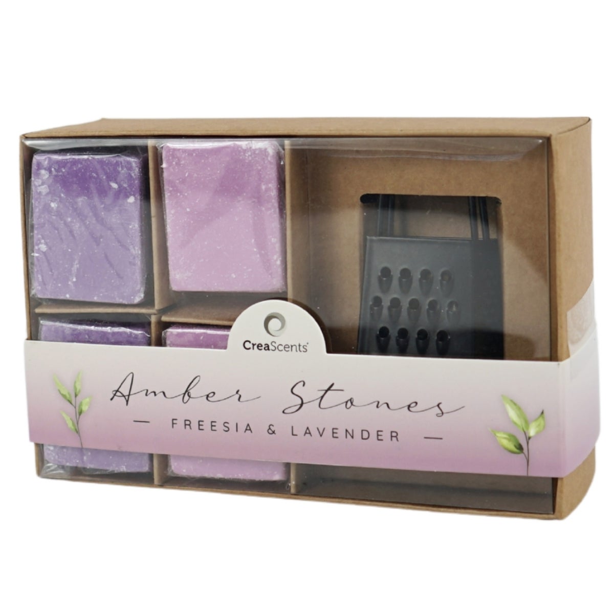 Amberblokjes 4 stuks met rasp Amberblokjes 4 stuks met rasp