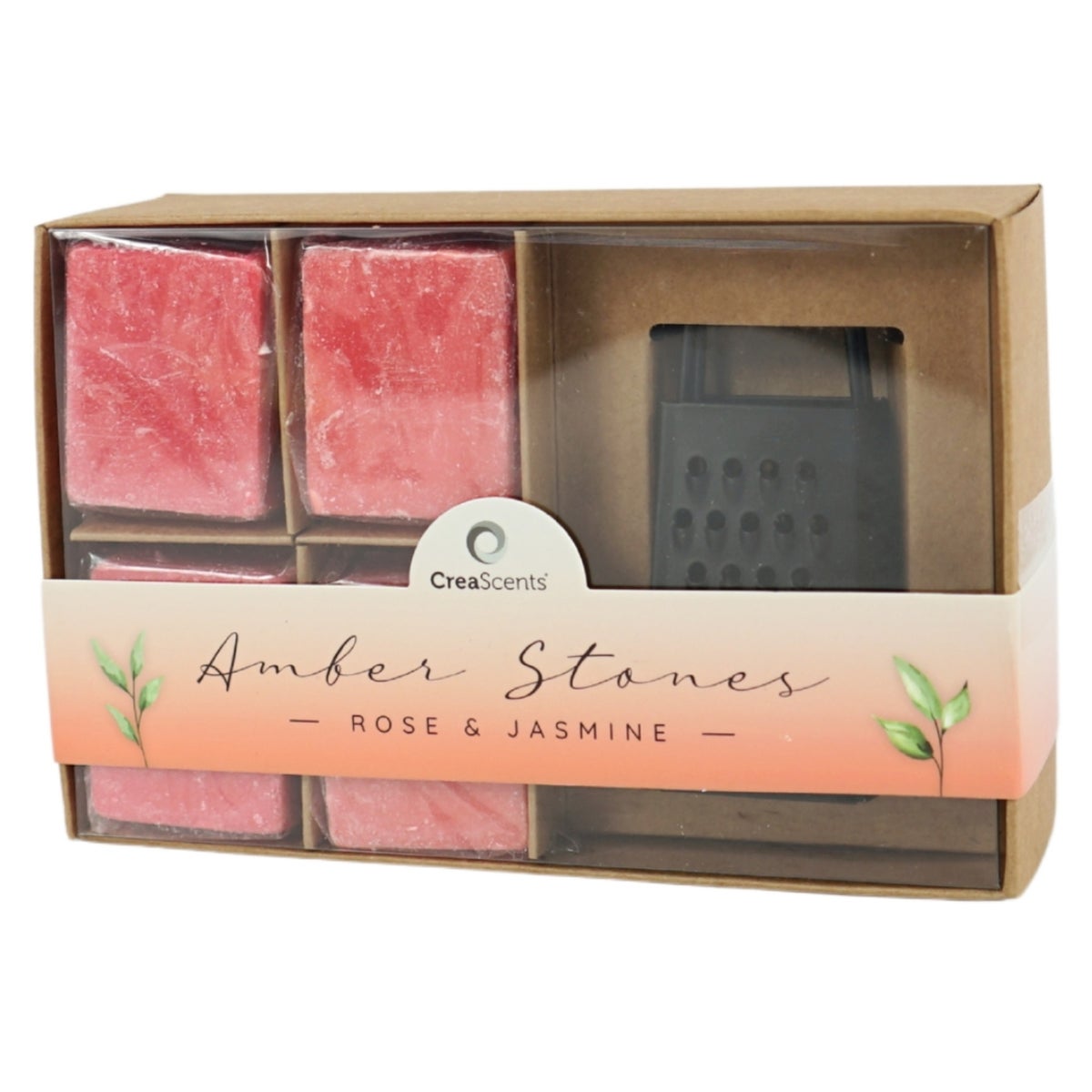 Amberblokjes 4 stuks met rasp Amberblokjes 4 stuks met rasp