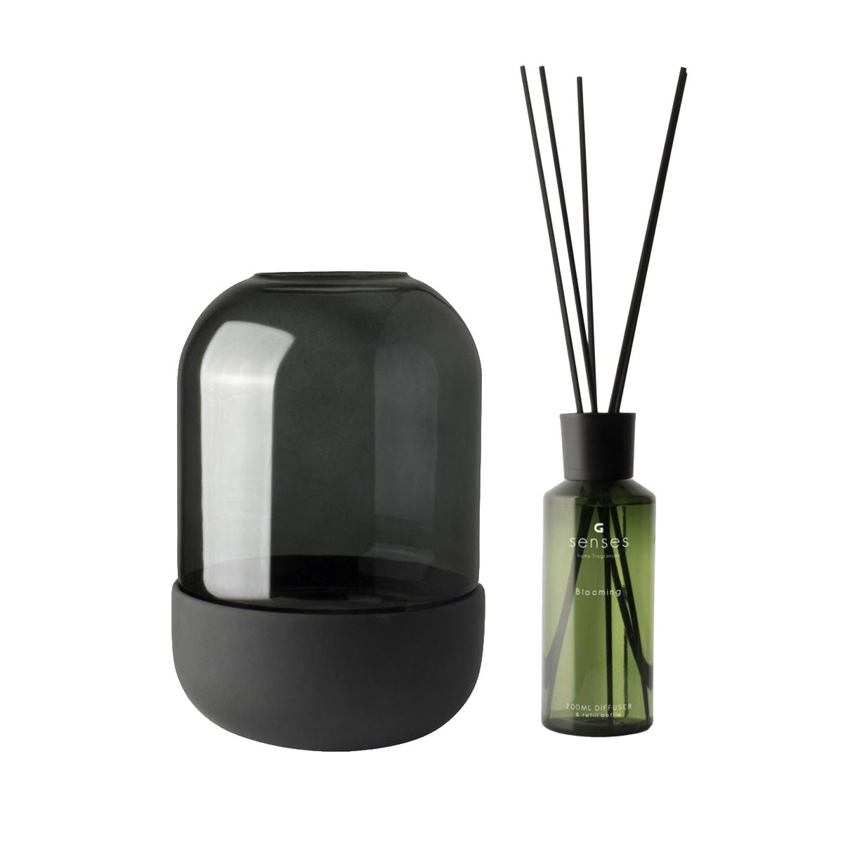 Giftset diffuser met deco vaas 200 ml Giftset diffuser met deco vaas 200 ml