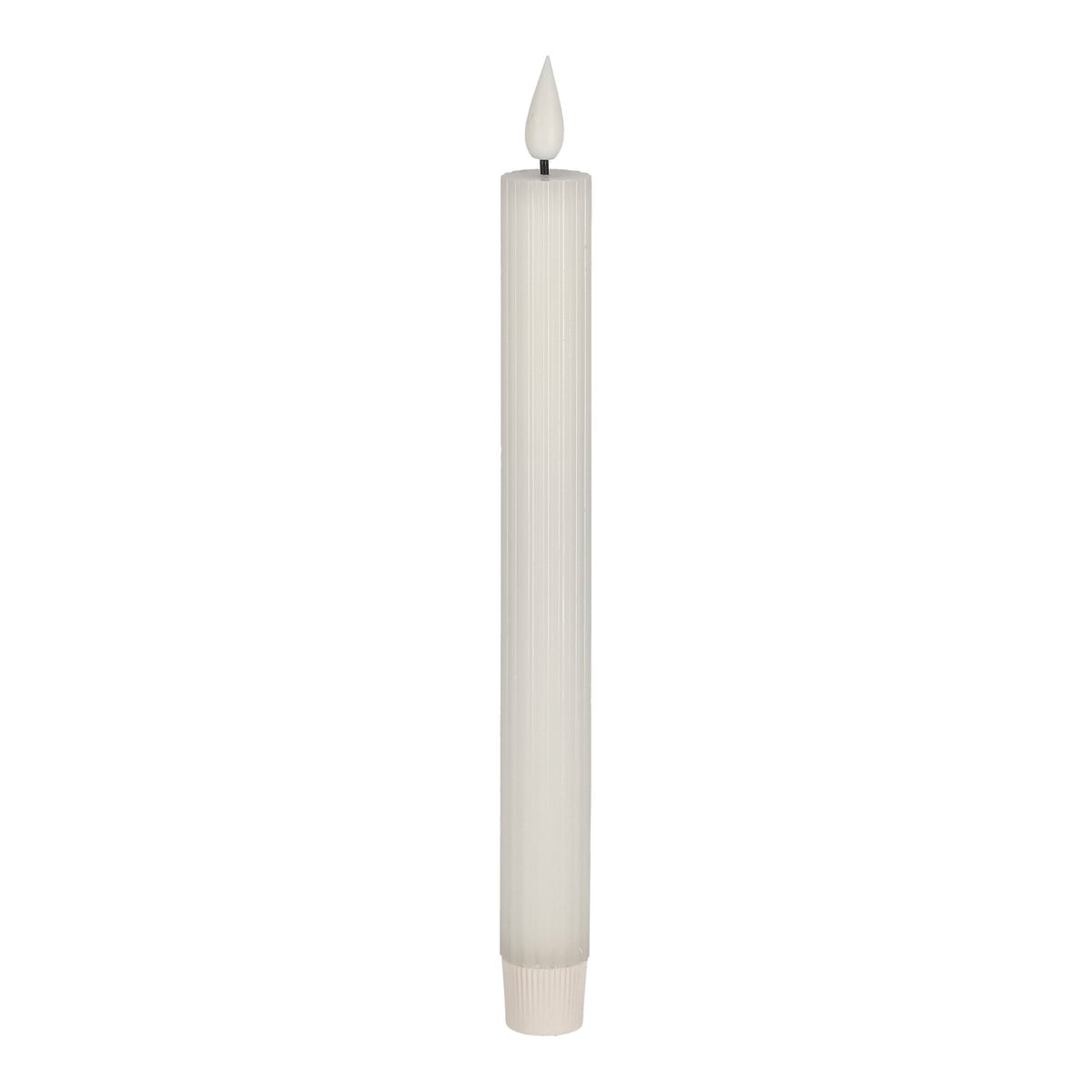 Kaars diner rib LED 25 cm wit Kaars diner rib LED 25 cm wit