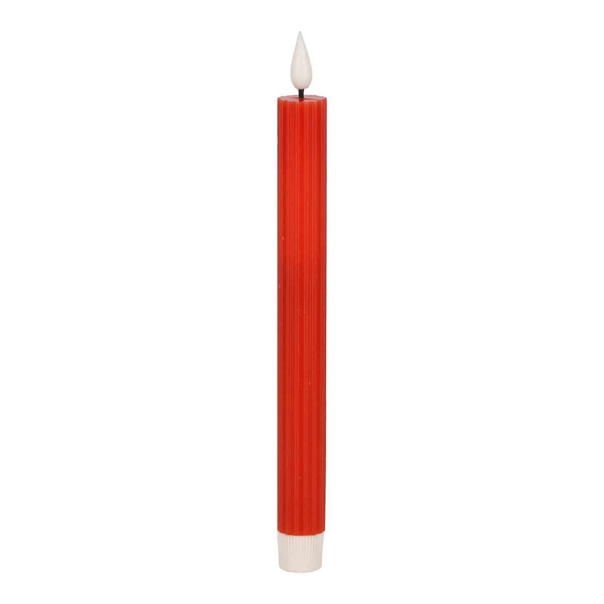 Kaars diner rib LED 25 cm rood Kaars diner rib LED 25 cm rood