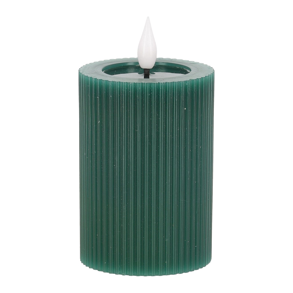 Kaars rib melt LED 7 x 10 cm donkergroen Kaars rib melt LED 7 x 10 cm donkergroen