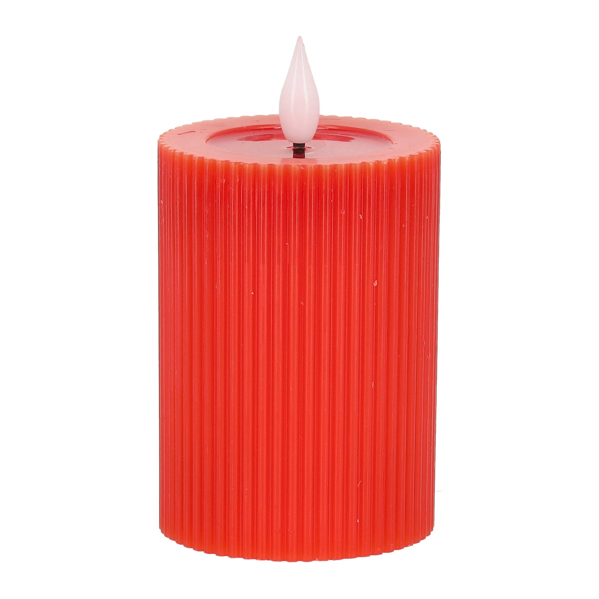 Kaars rib melt LED 7 x 10 cm rood Kaars rib melt LED 7 x 10 cm rood