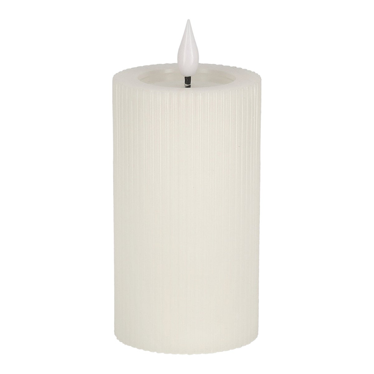 Kaars rib melt LED 7 x 12 cm wit Kaars rib melt LED 7 x 12 cm wit