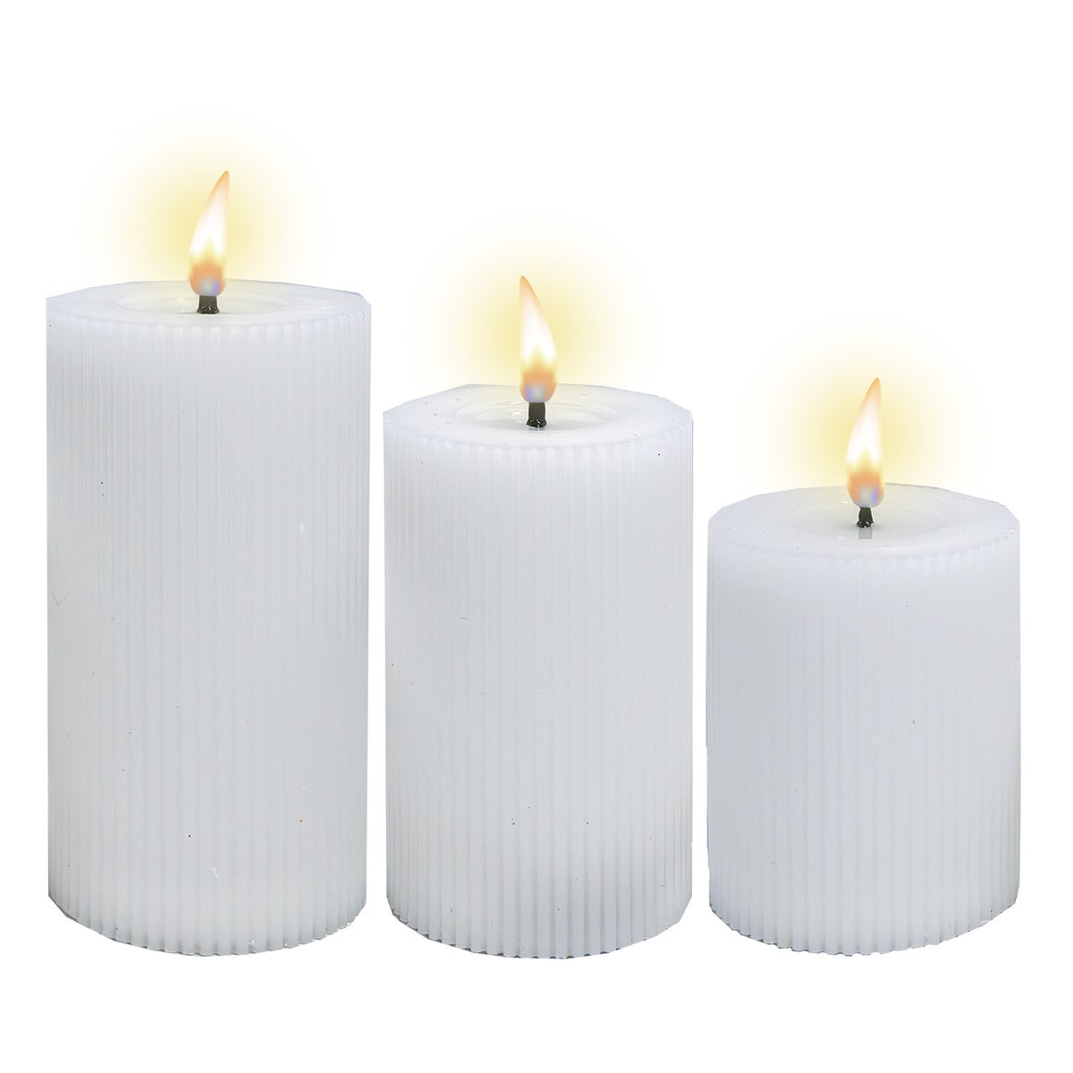 LED Kaars rib melt 3 stuks wit LED Kaars rib melt 3 stuks wit