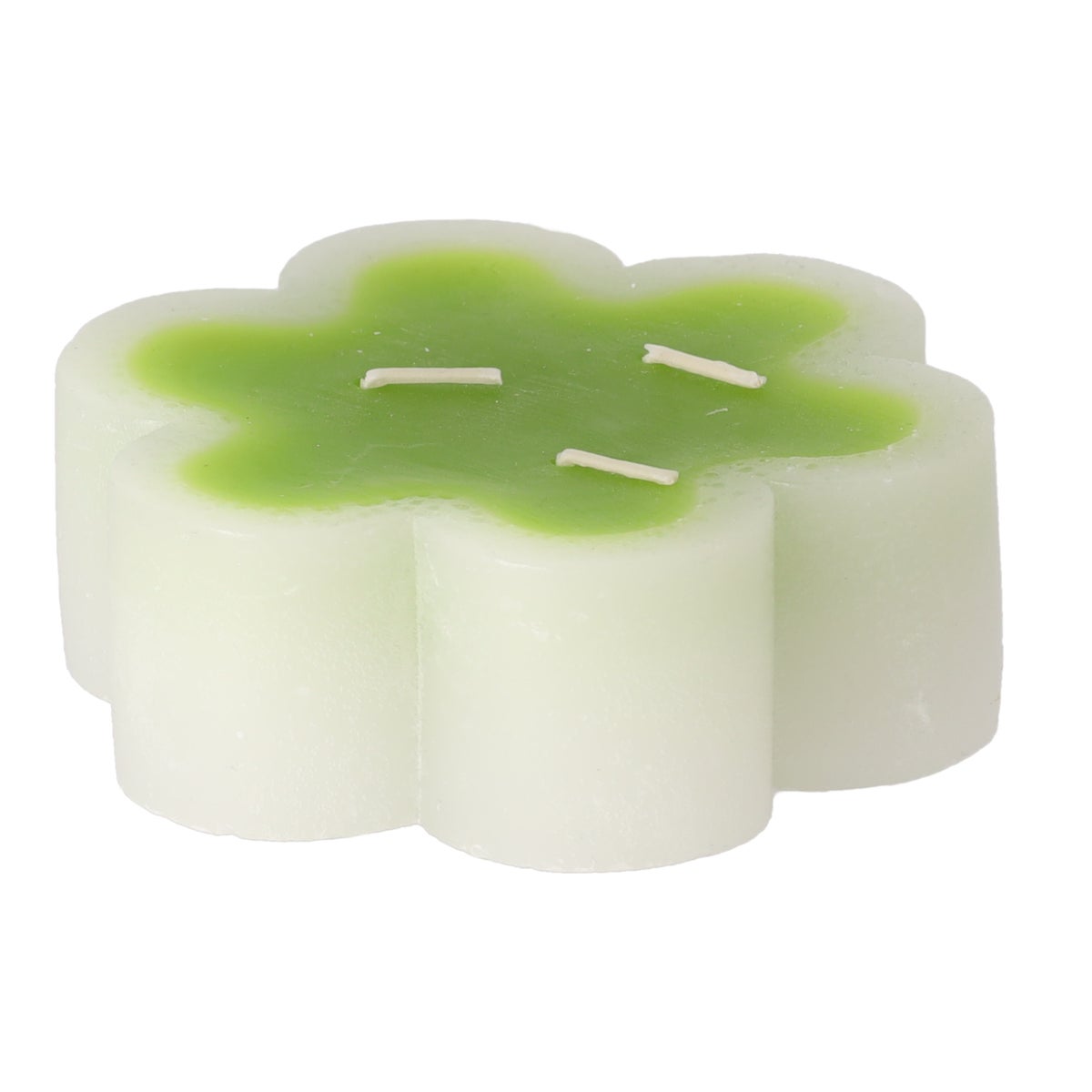 Kaars bloem groen 12x4cm Kaars bloem groen 12x4cm