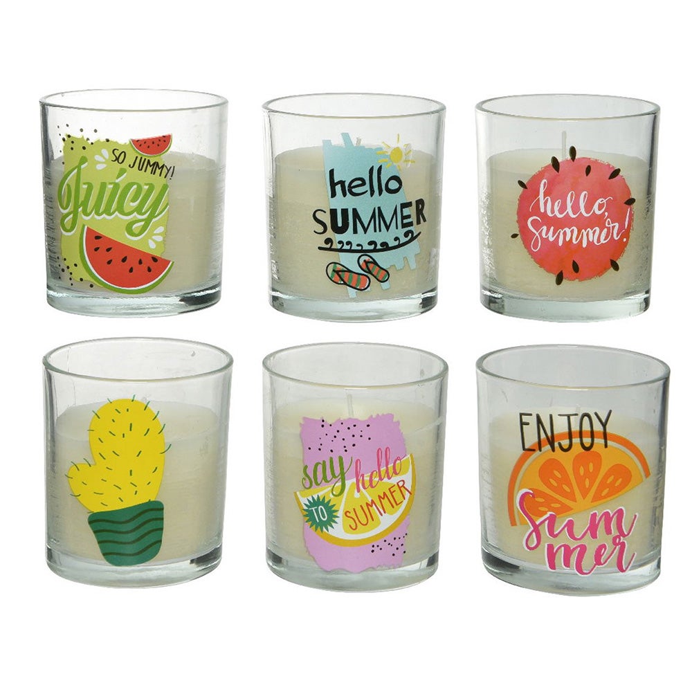 Citronellakaars 8 x 9 cm 6 kleuren Citronellakaars 8 x 9 cm 6 kleuren