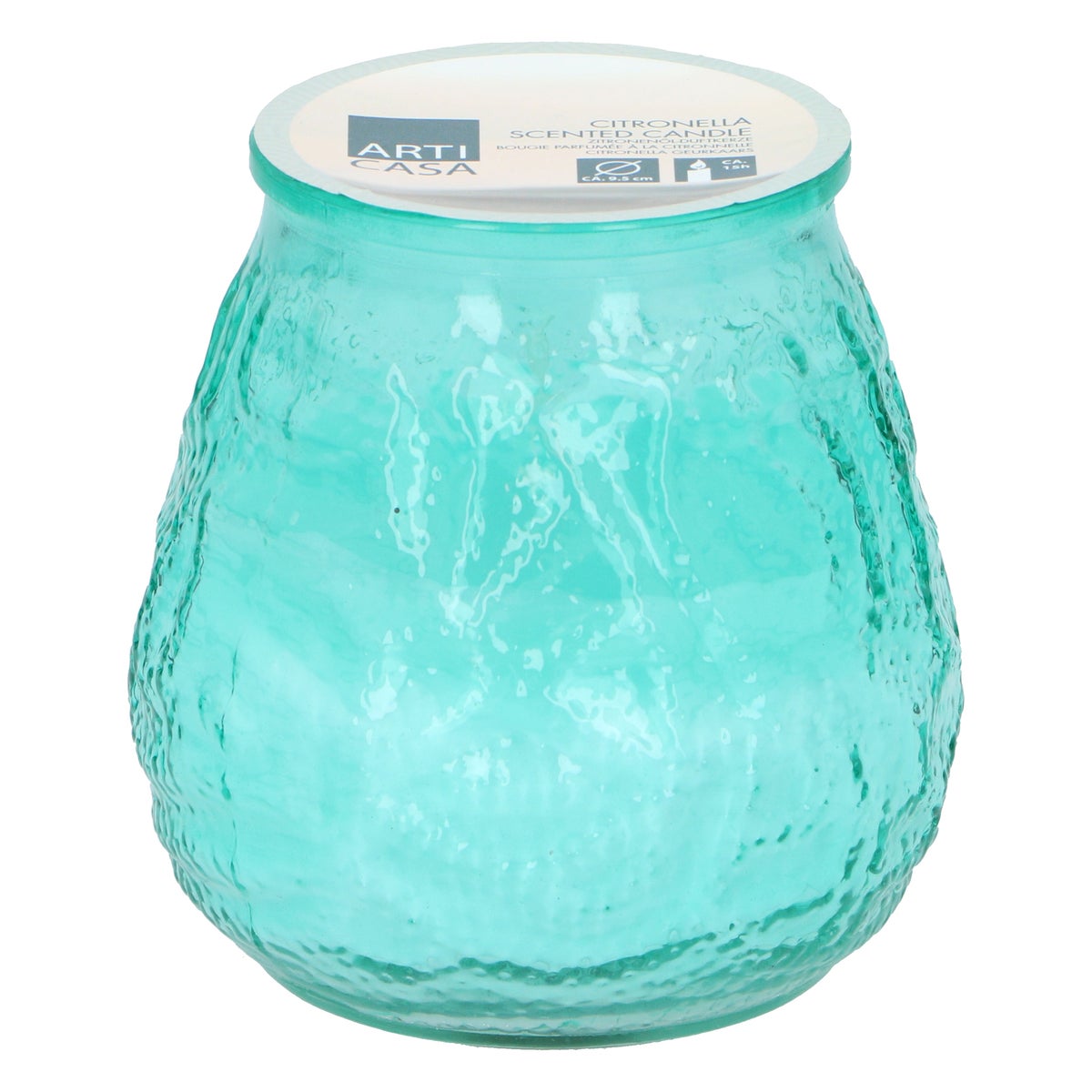 Citronellakaars 9,8 x 9,8 cm diverse kleuren Citronellakaars 9,8 x 9,8 cm diverse kleuren