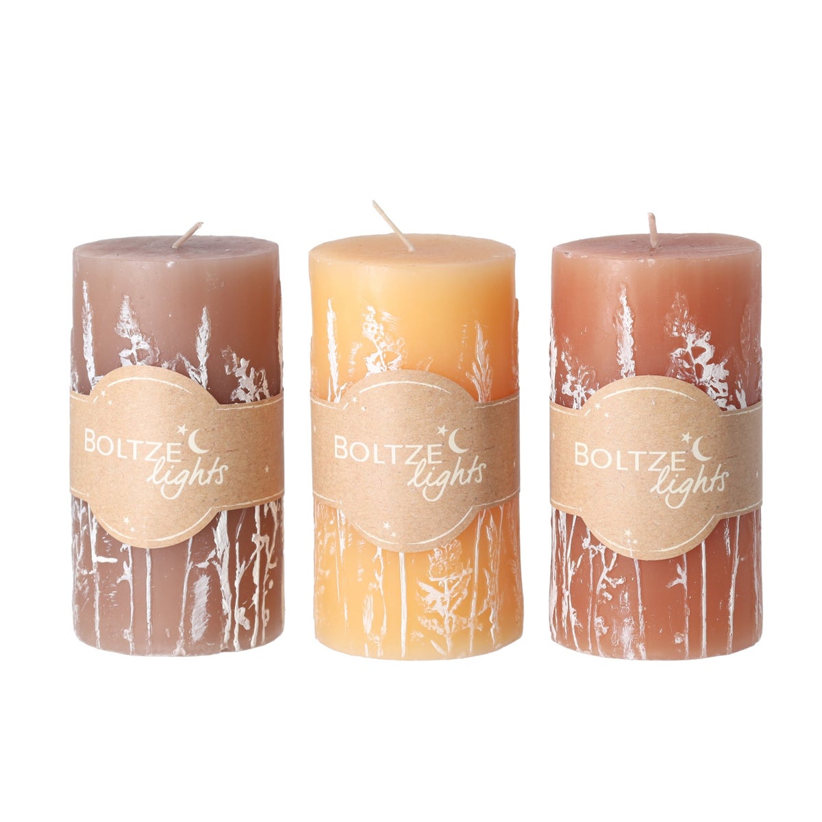 Kaars Graser 13 cm 3 assorti oranje Kaars Graser 13 cm 3 assorti oranje
