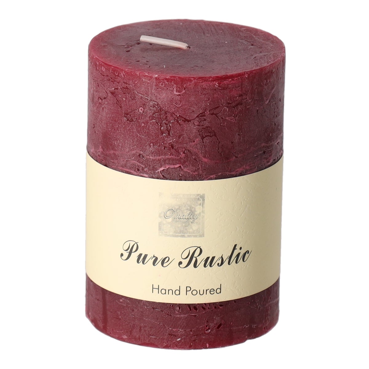 Kaars 70x75mm burgundy O'Malley Kaars 70x75mm burgundy O'Malley