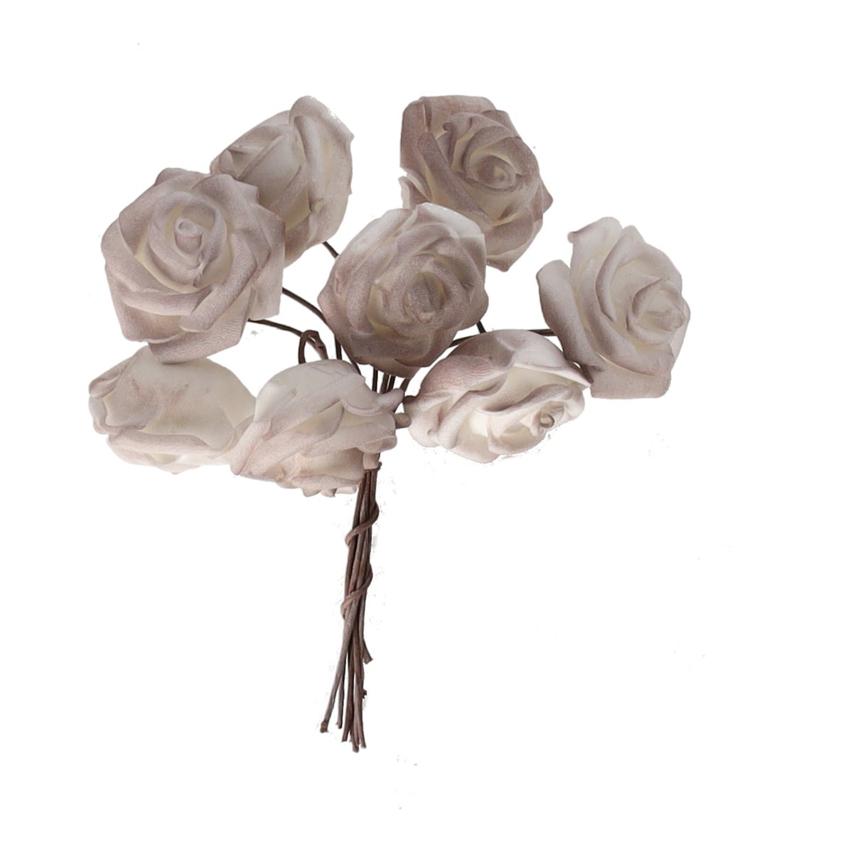 Roos mini wit/koffie 8st Roos mini wit/koffie 8st