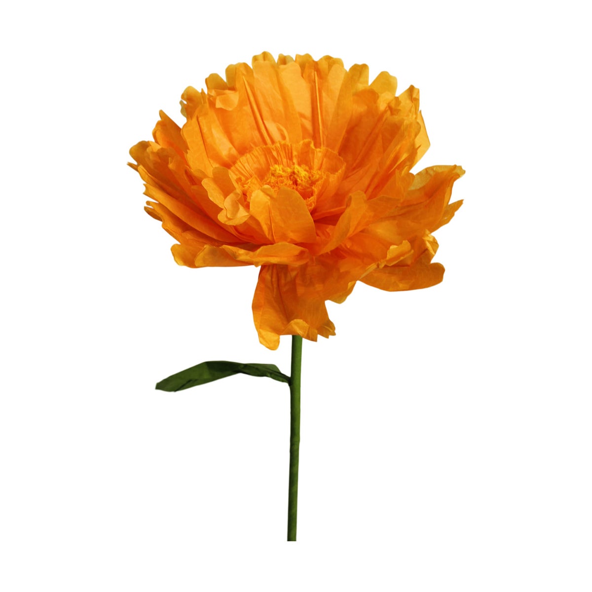 Bloem papier oranje 35x35x117cm Bloem papier oranje 35x35x117cm