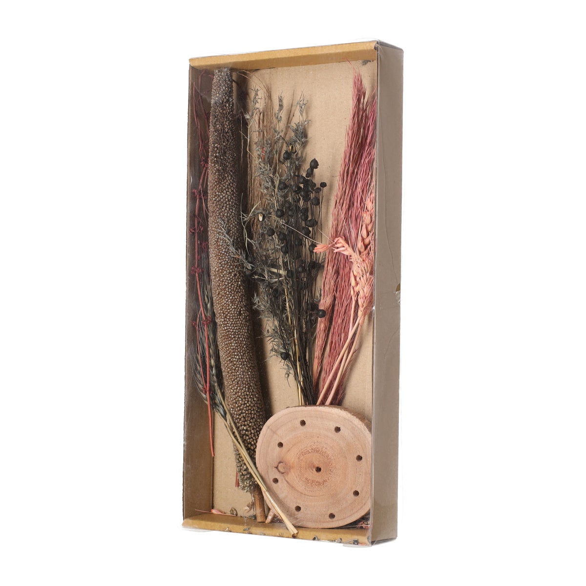 Dried flower wooden base 15 x 30 cm pink Dried flower wooden base 15 x 30 cm pink