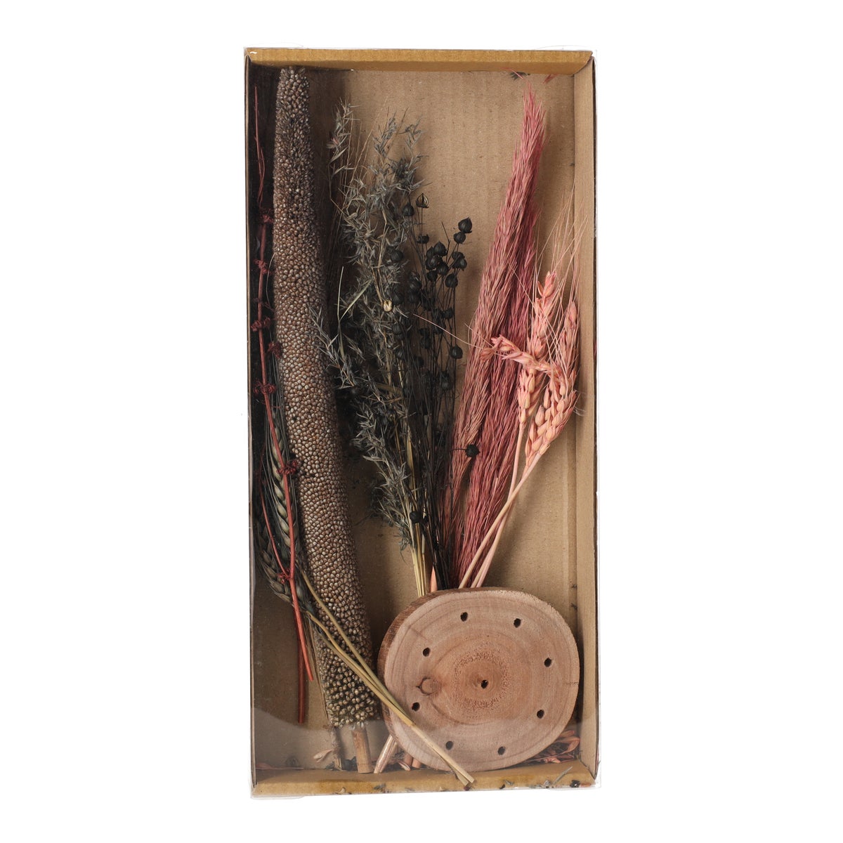 Dried flower wooden base 15 x 30 cm pink Dried flower wooden base 15 x 30 cm pink