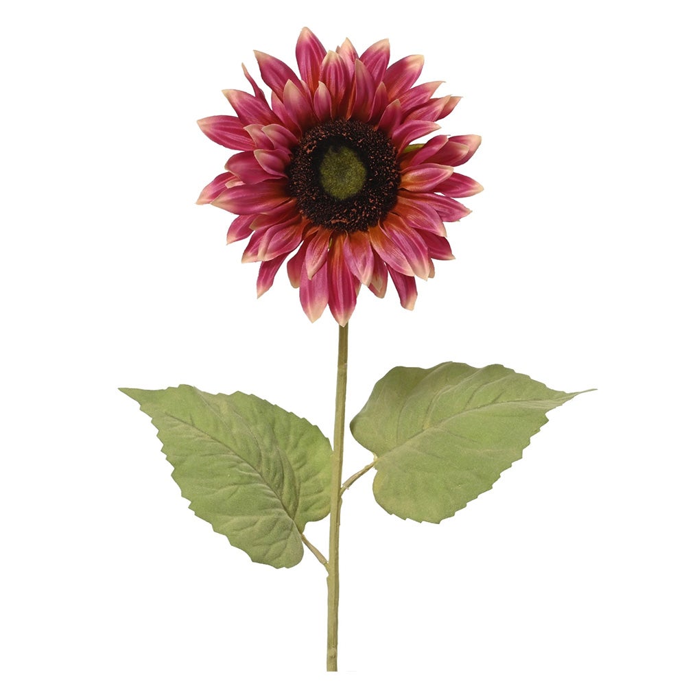 Zonnebloem op steel roze 74 cm Zonnebloem op steel roze 74 cm