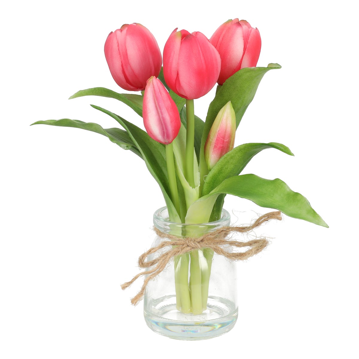 Tulp in vaas roze 20 cm Tulp in vaas roze 20 cm