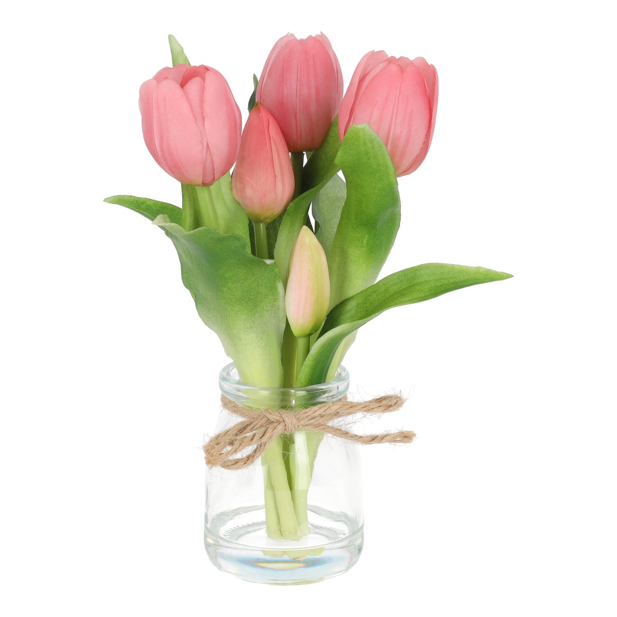 Tulp in vaas licht roze 20 cm Tulp in vaas licht roze 20 cm