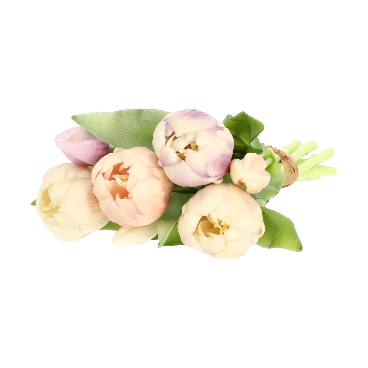 Pompoentulp real touch 7 stuks 30 cm paars roze mix Pompoentulp real touch 7 stuks 30 cm paars roze mix