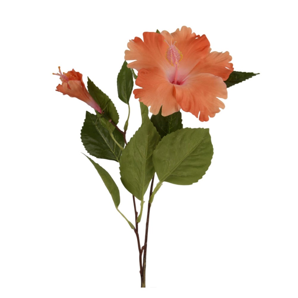 Bloem hibiscus oranje 60 cm Bloem hibiscus oranje 60 cm