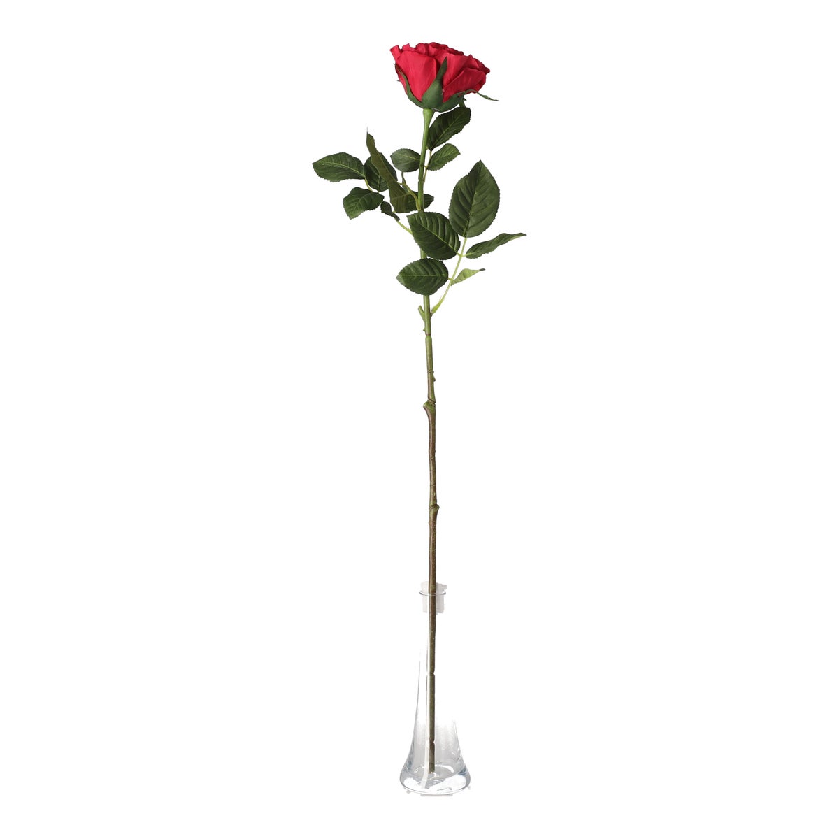 Roos op steel rood 71 cm Roos op steel rood 71 cm