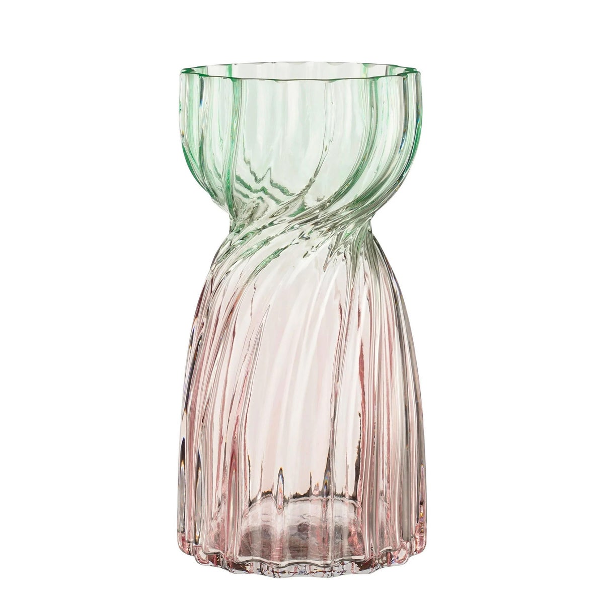 Vaas glas Alizon roze 25 x 13 cm Vaas glas Alizon roze 25 x 13 cm