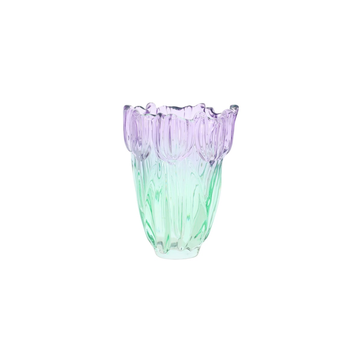 Vaas glas tulp 19 cm 3 assorti Vaas glas tulp 19 cm 3 assorti