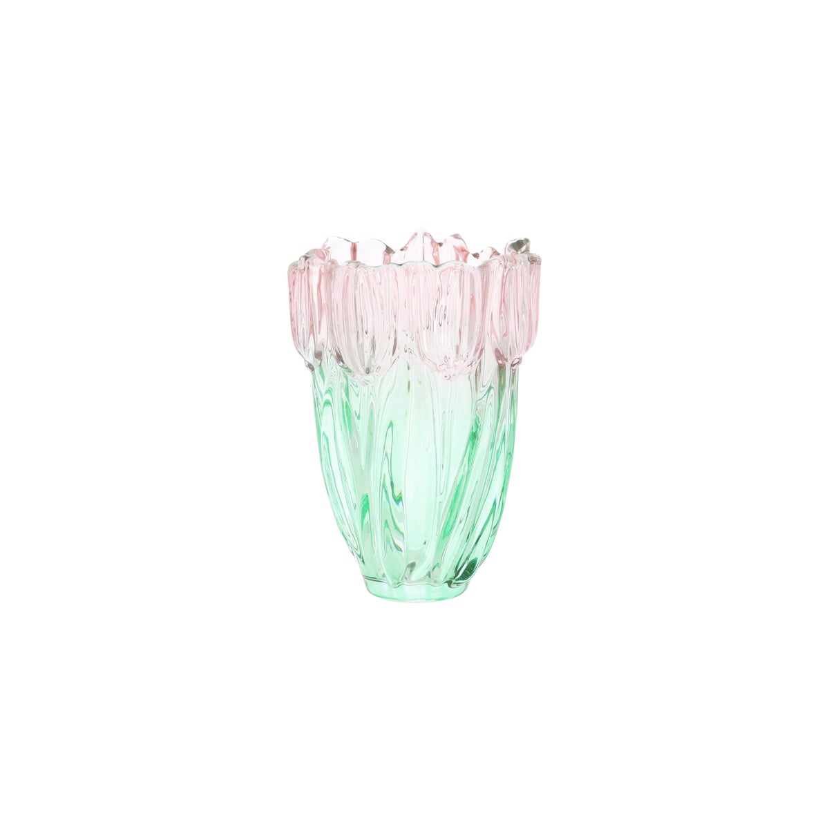 Vaas glas tulp 19 cm 3 assorti Vaas glas tulp 19 cm 3 assorti