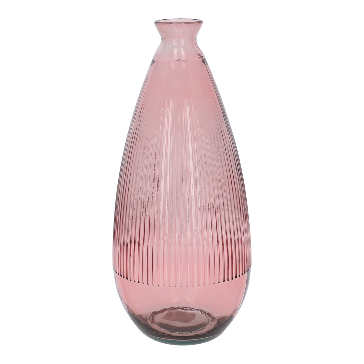Vaas glas recyle roze 50 cm Vaas glas recyle roze 50 cm
