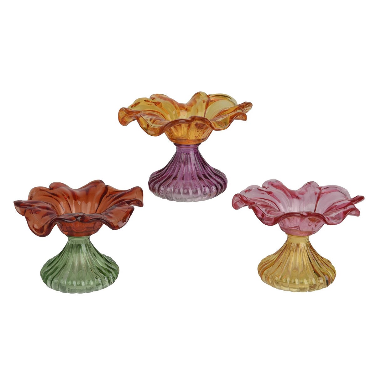 Vaas glas bloem 11 cm Vaas glas bloem 11 cm