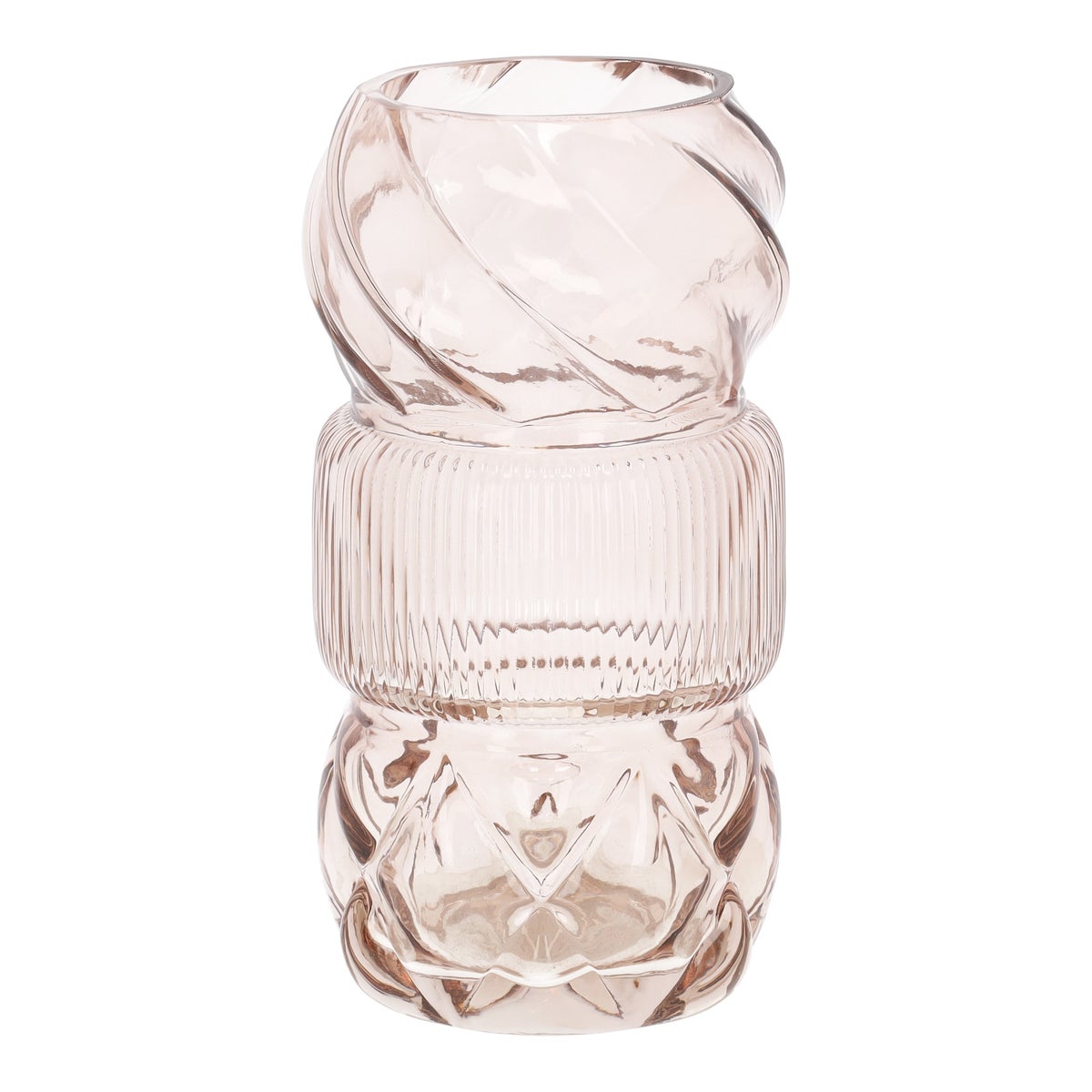 Vaas glas Mende roze 20 cm Vaas glas Mende roze 20 cm
