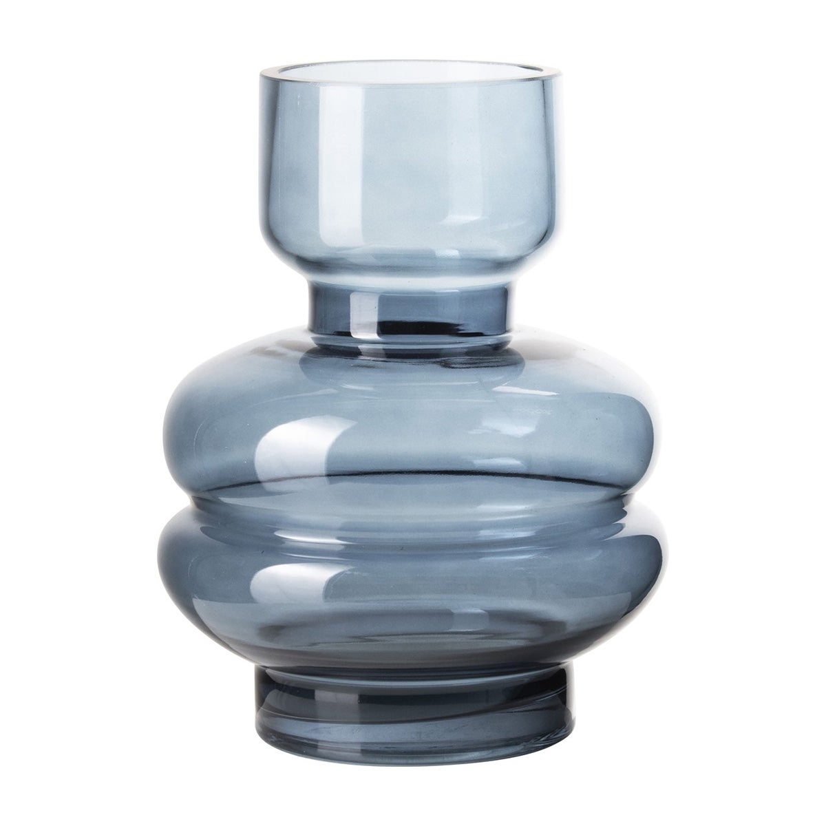 Vaas glas 20 cm blauw Vaas glas 20 cm blauw