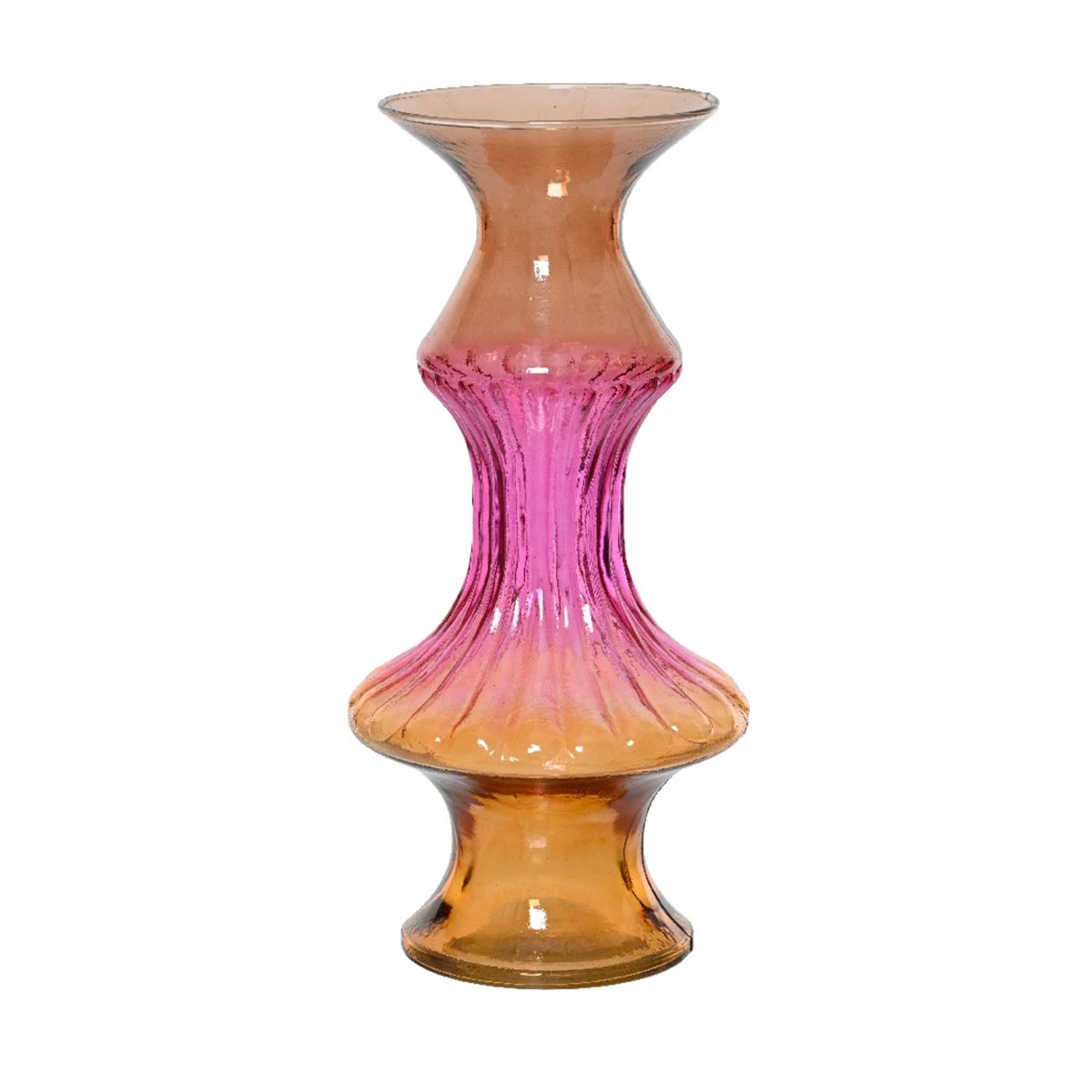 Vaas gerecycled glas roze 29 cm Vaas gerecycled glas roze 29 cm