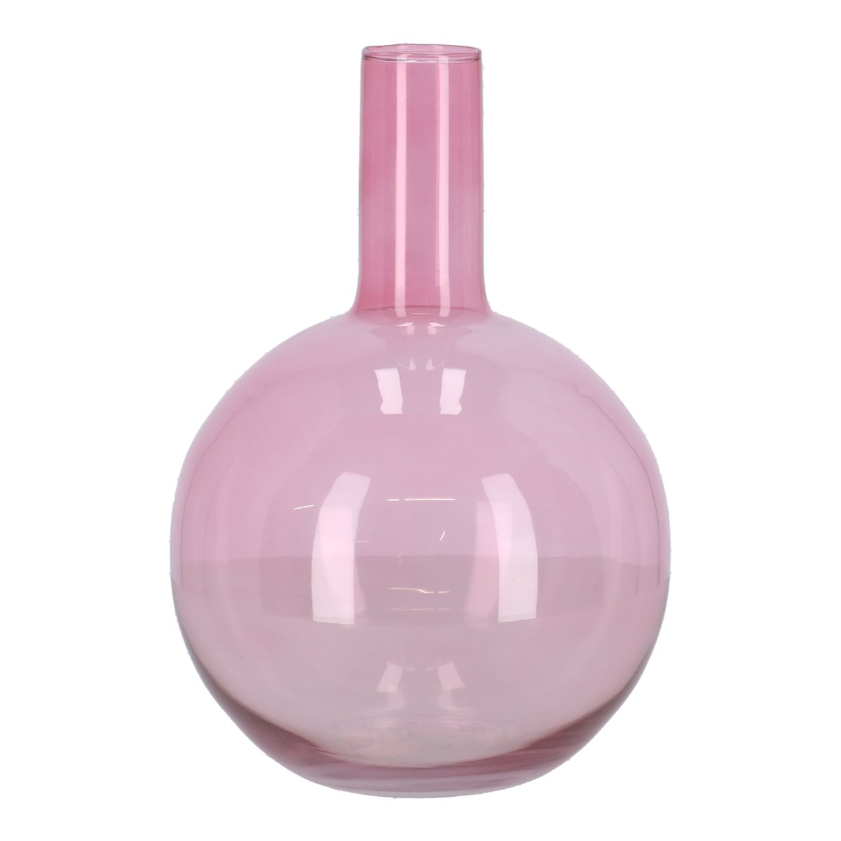 Vaas glas roze 32 cm Vaas glas roze 32 cm