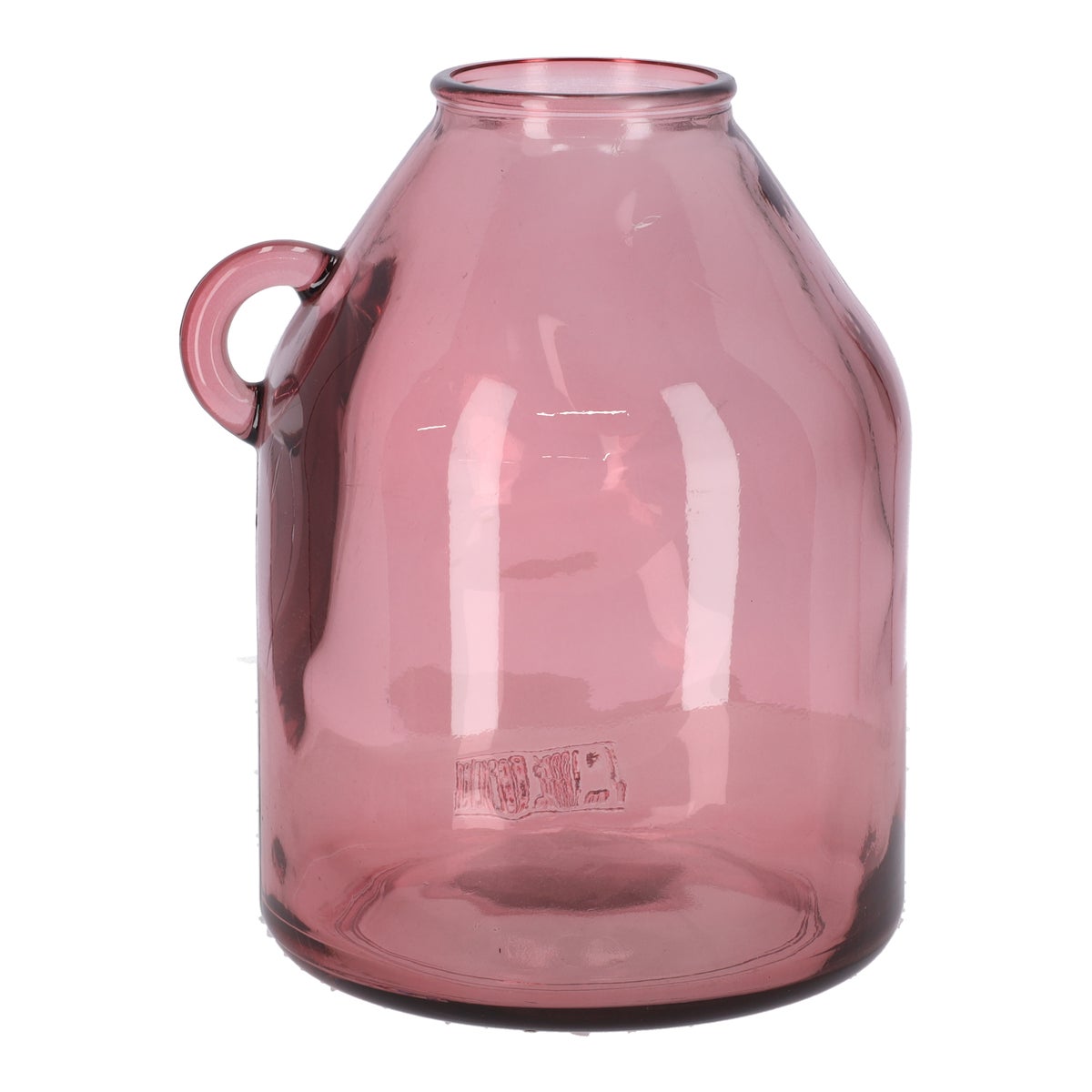 Vaas glas 21 x 25 cm roze Vaas glas 21 x 25 cm roze