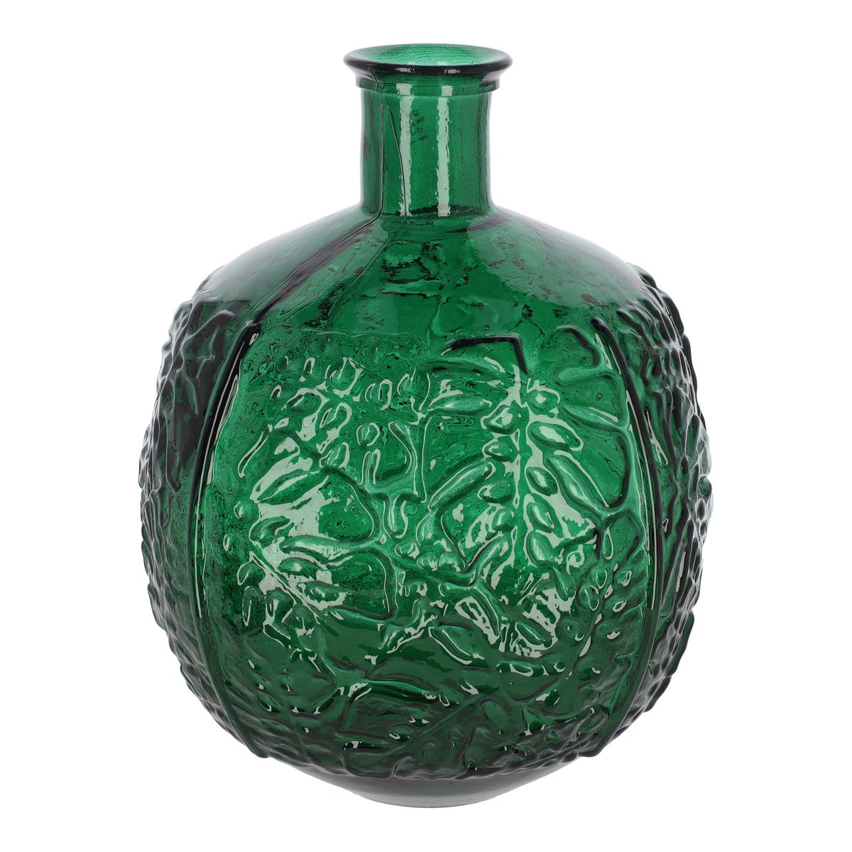 Vaas glas recycle groen 44 cm Vaas glas recycle groen 44 cm