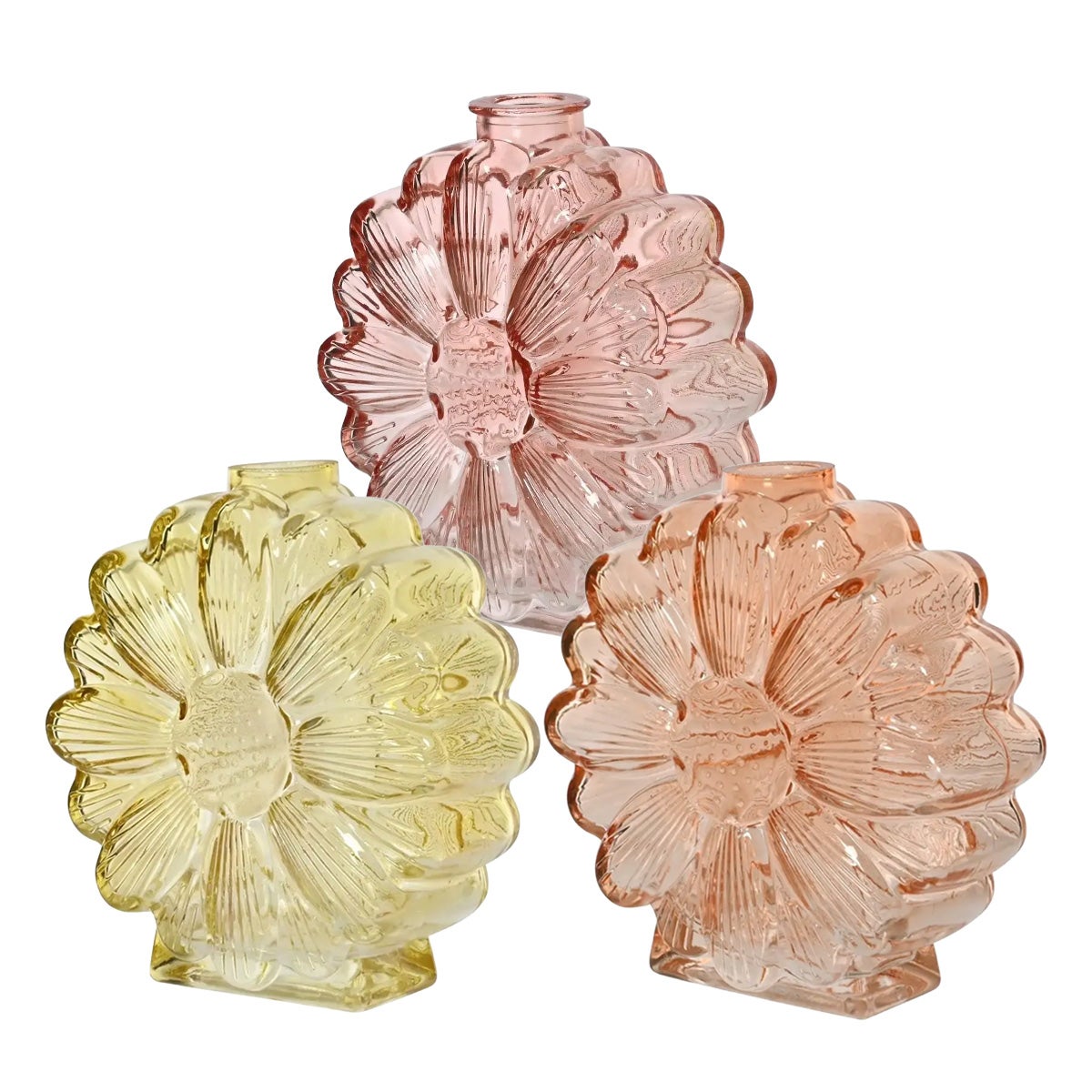 Vaas glas bloem 16 cm Vaas glas bloem 16 cm