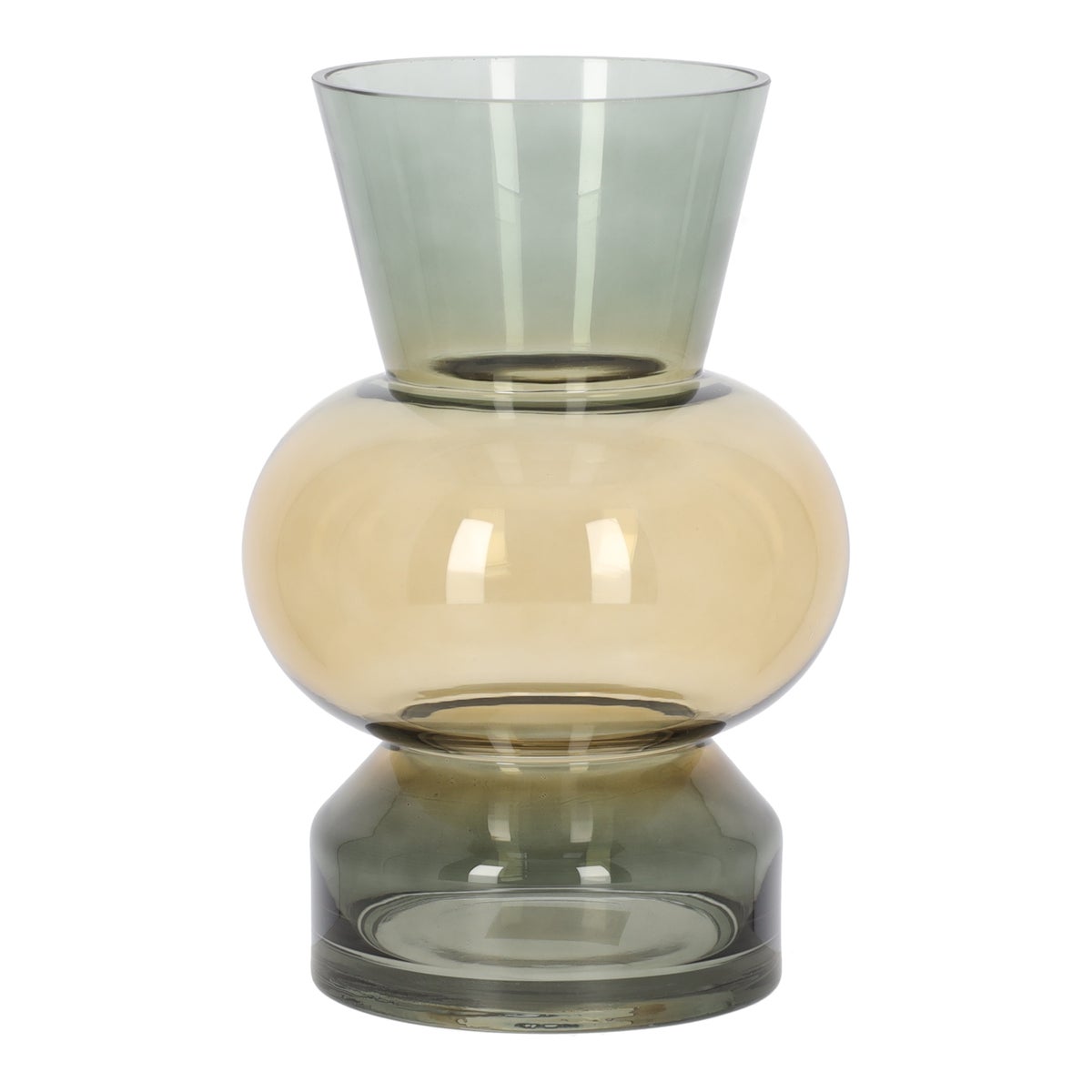 Vaas glas 2tone groen 24 cm Vaas glas 2tone groen 24 cm