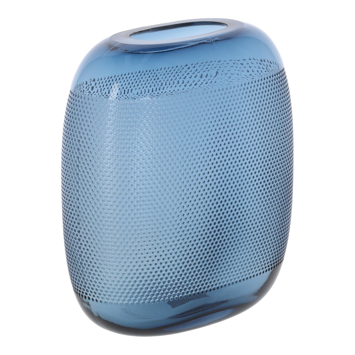 Vaas glas 20 x 22 cm blauw Vaas glas 20 x 22 cm blauw