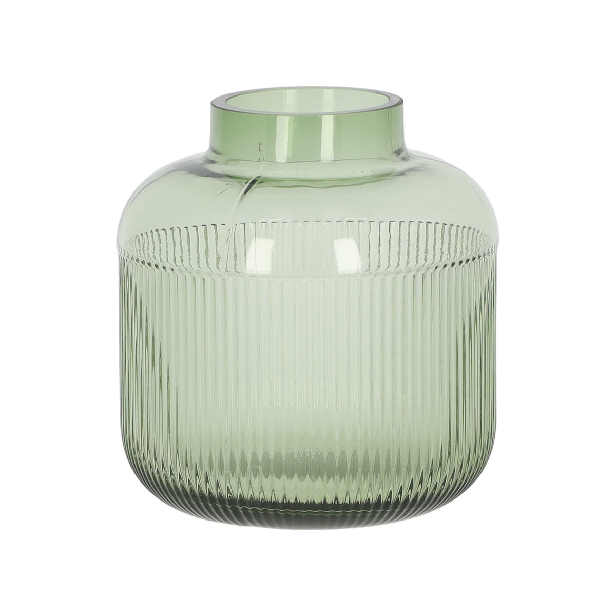 Vaas glas groen 13 x 14 cm Vaas glas groen 13 x 14 cm