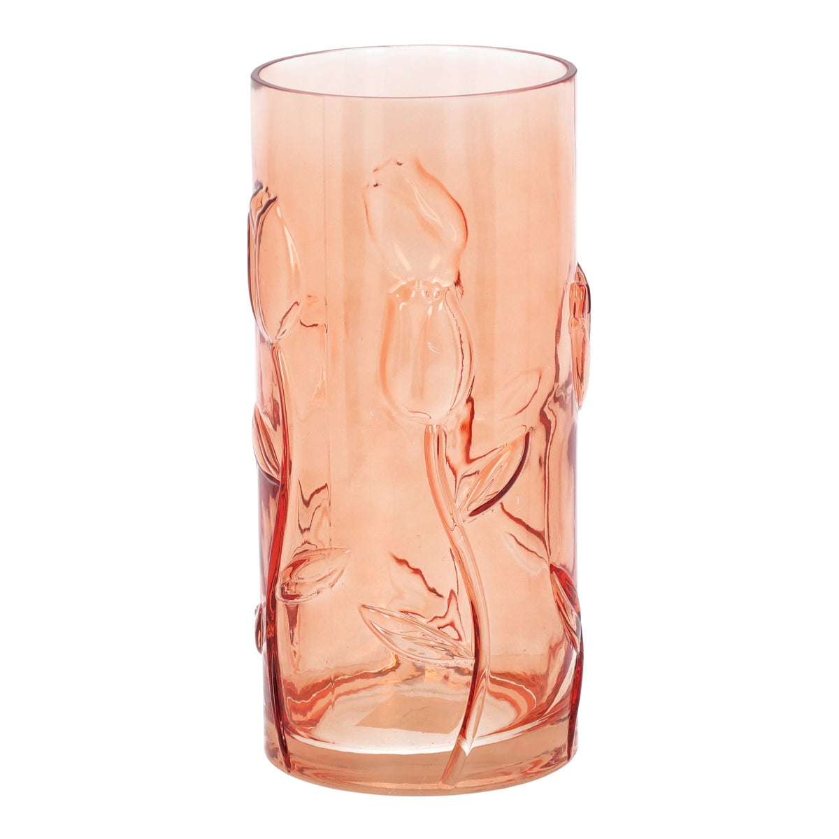 Vaas glas tulp 25 cm oranje Vaas glas tulp 25 cm oranje