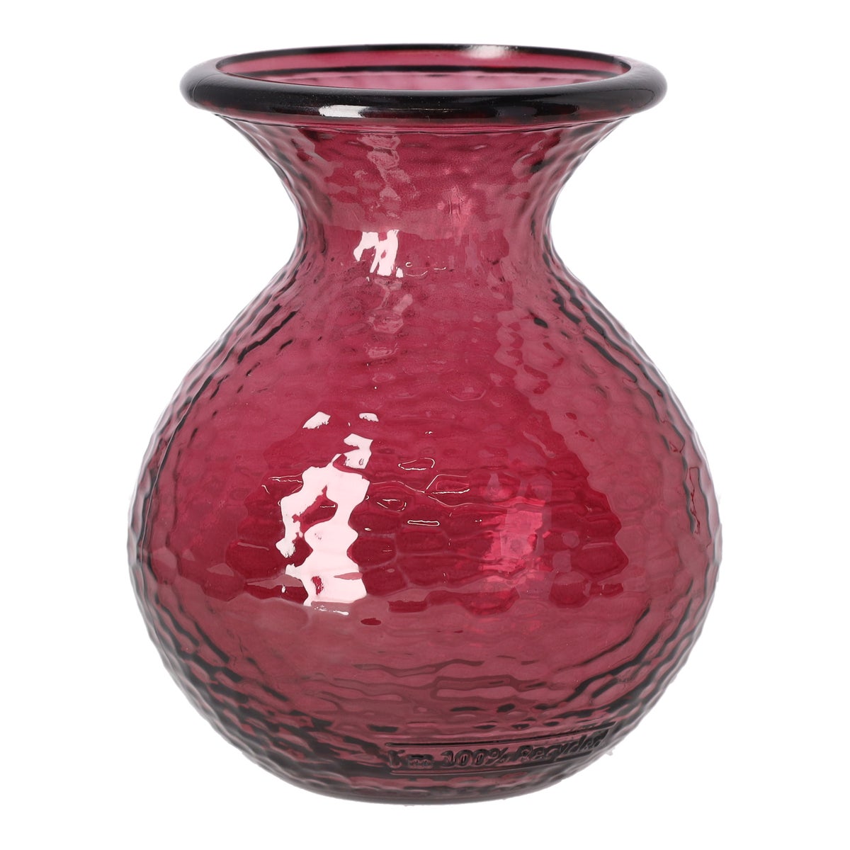 Vaas glas Verdal bordeaux 18x15cm Vaas glas Verdal bordeaux 18x15cm