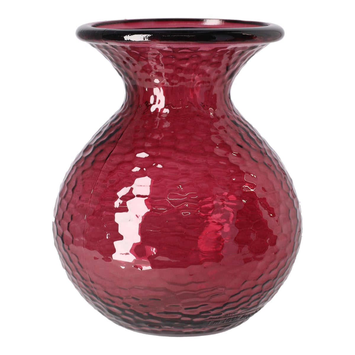 Vaas glas Verdal bordeaux 24x20cm Vaas glas Verdal bordeaux 24x20cm